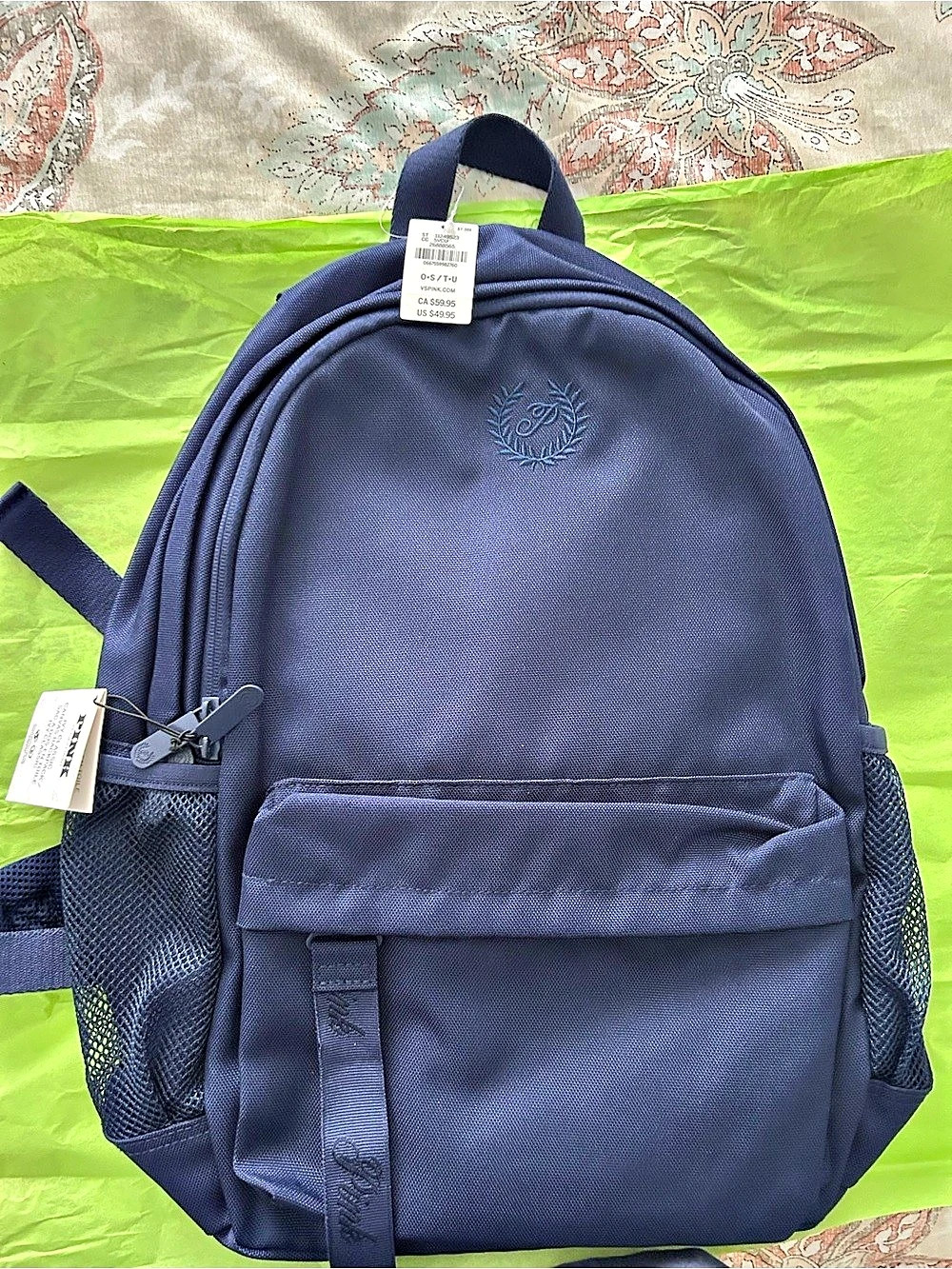 PINK Ivy Classic Canvas Backpack Canvas Backpack in Blue NWT
